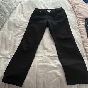 GOOD AMERICAN SIZE 2 BLACK STRAIGHT JEANS